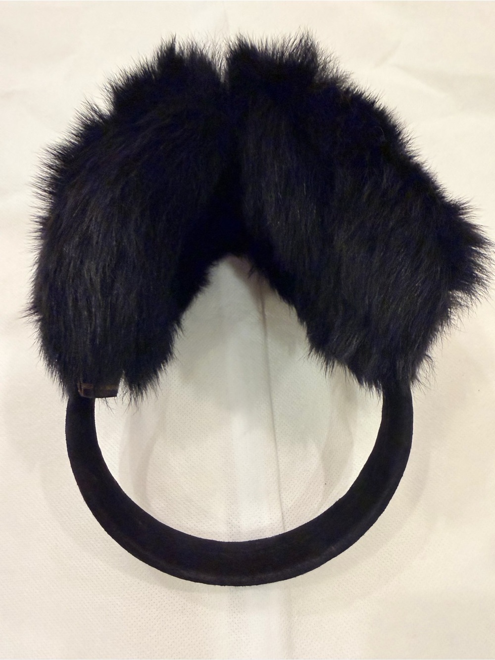 Owen Barry Black Fur Headband Earmuffs Handcrafted Great Britain